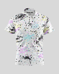 Thumbnail for Paint Splatter Henley Polo Henley Polo Greater Half S