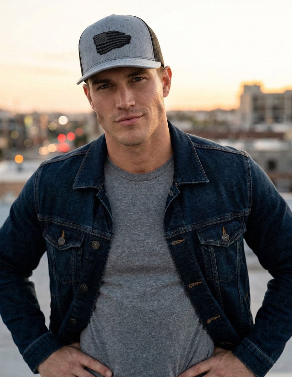 Torn Flag Black Patch Hat