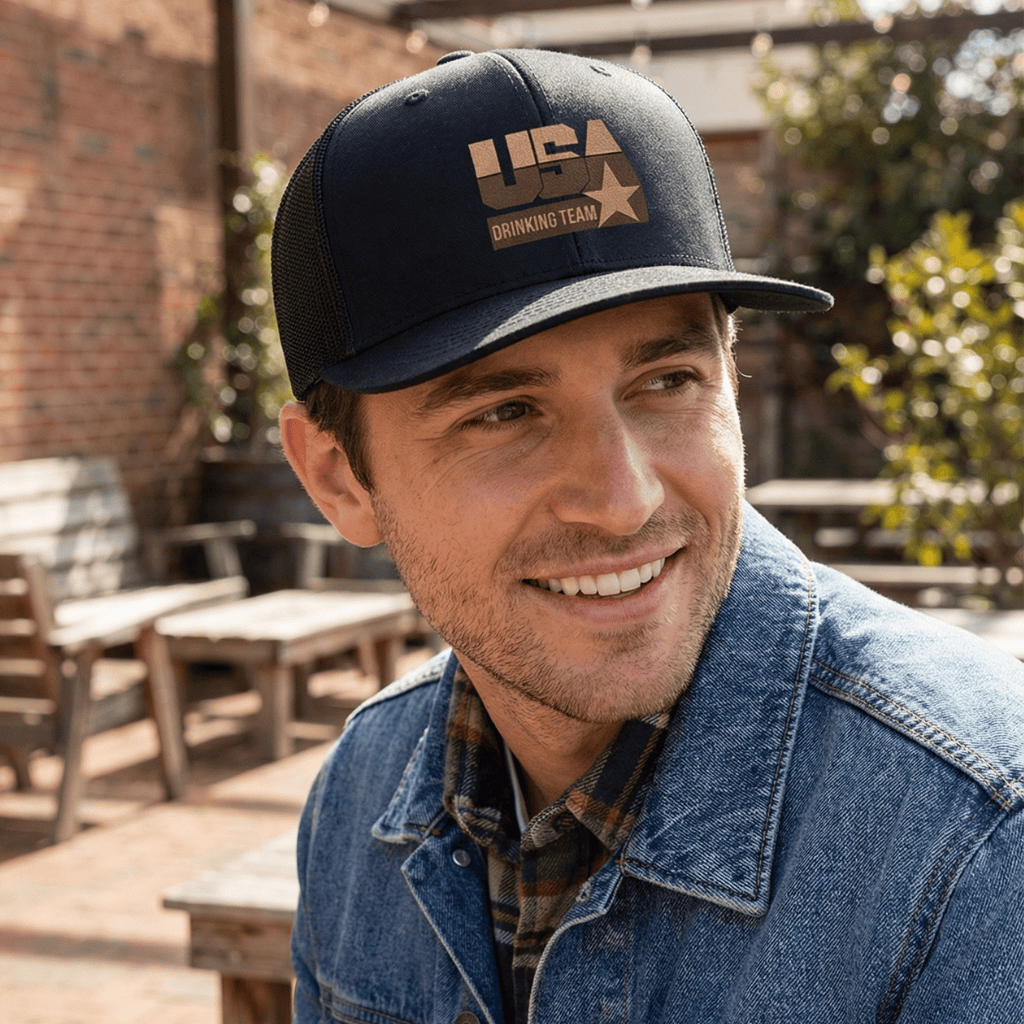 USA Drinking Team Patch Hat Hat Greater Half