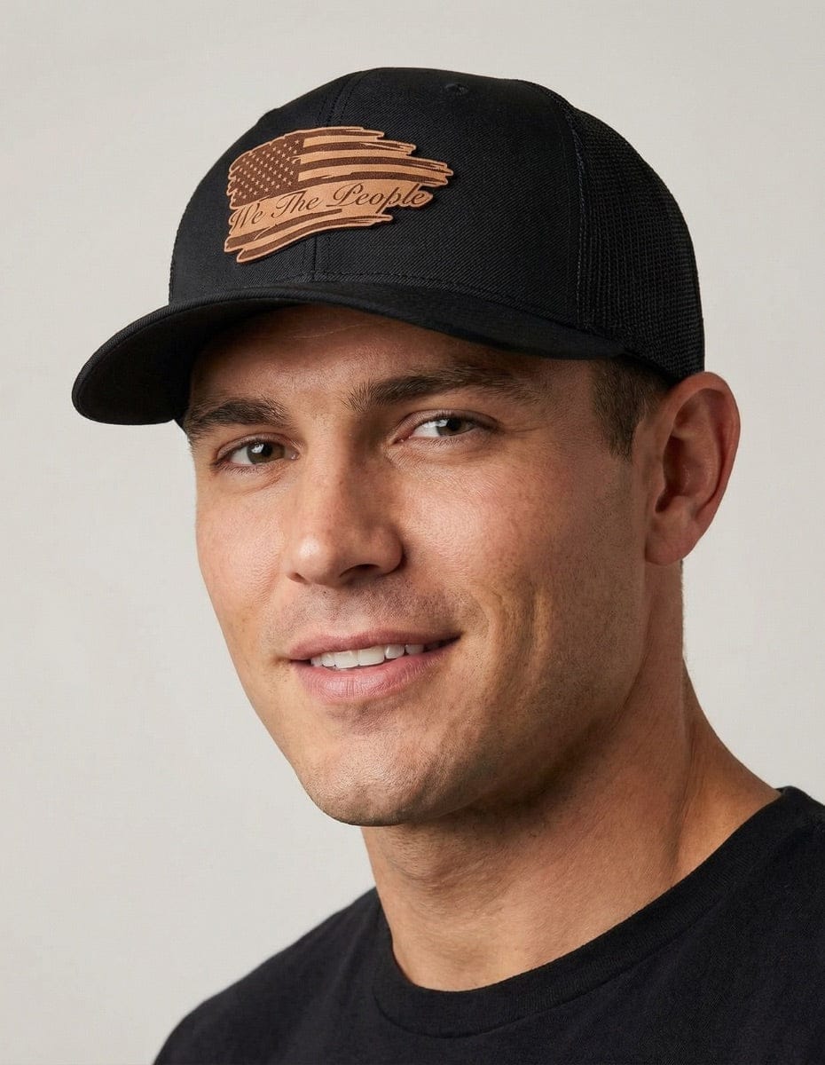We The People Leather Patch Hat