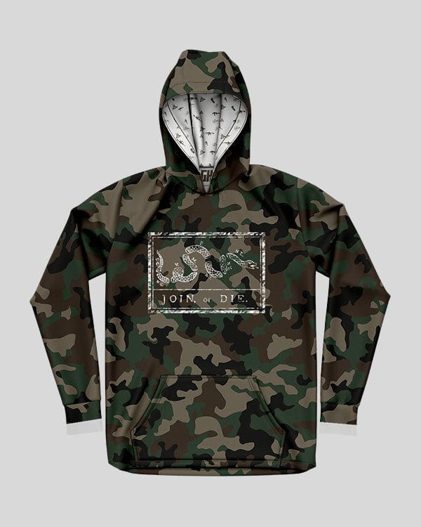 Join Or Die Woodland Camo (Flat Hem) - Greater Half