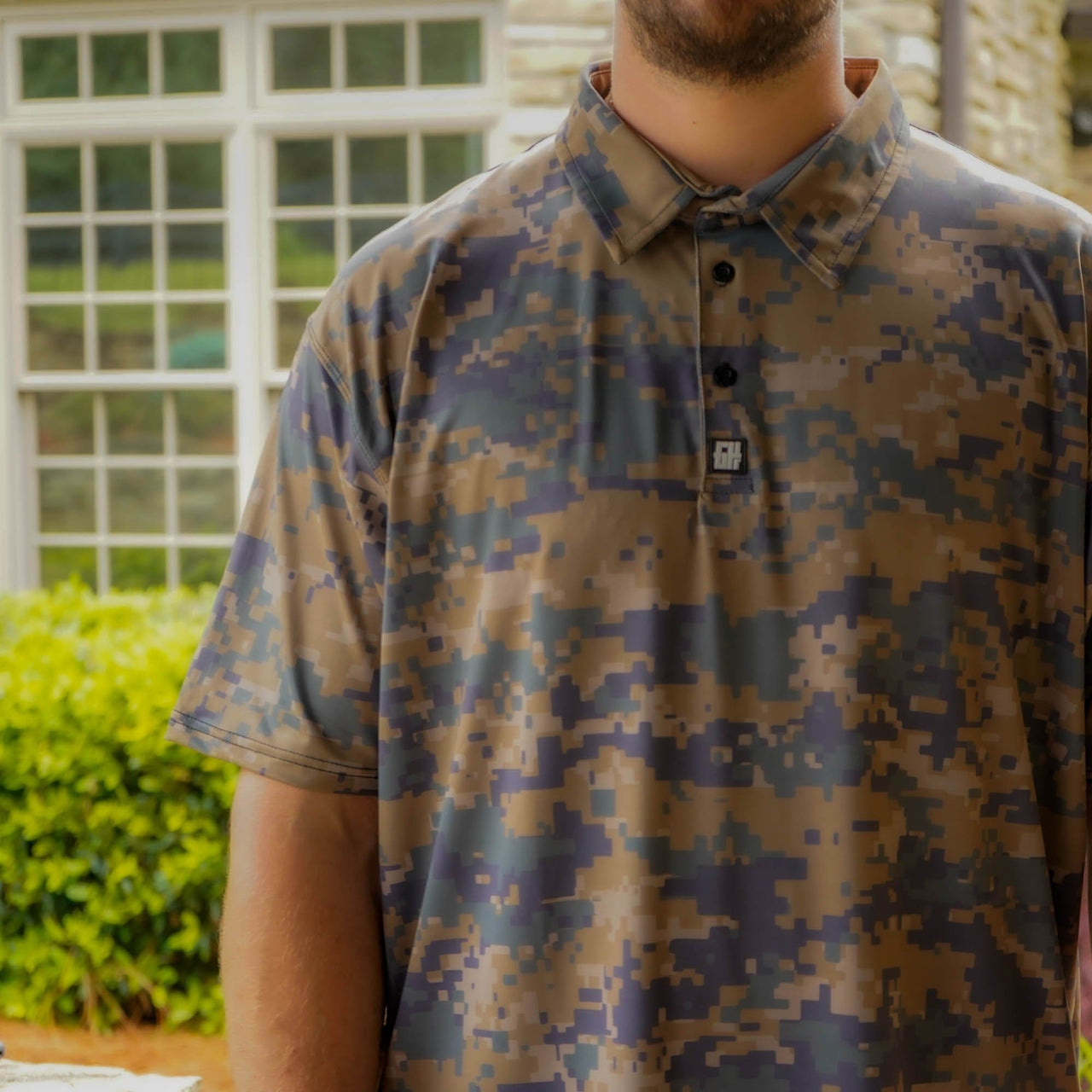 Woodland Digital Camo - Size S ONLY Golf Polo Greater Half