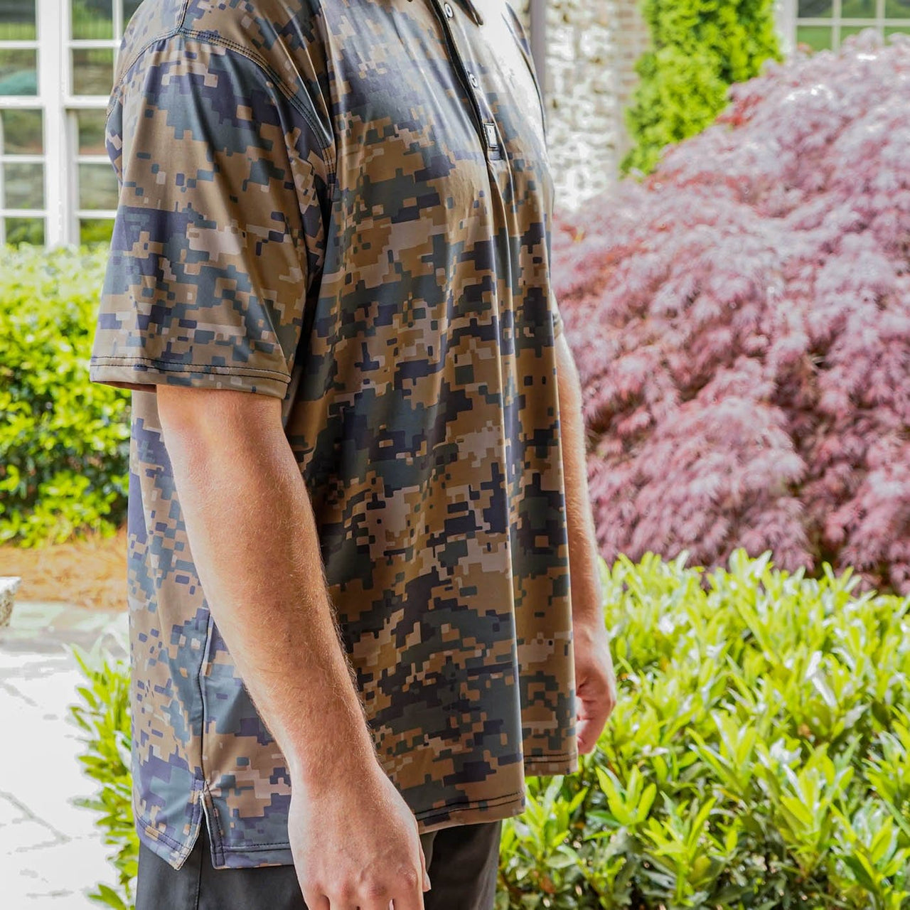 Woodland Digital Camo - Size S ONLY Golf Polo Greater Half