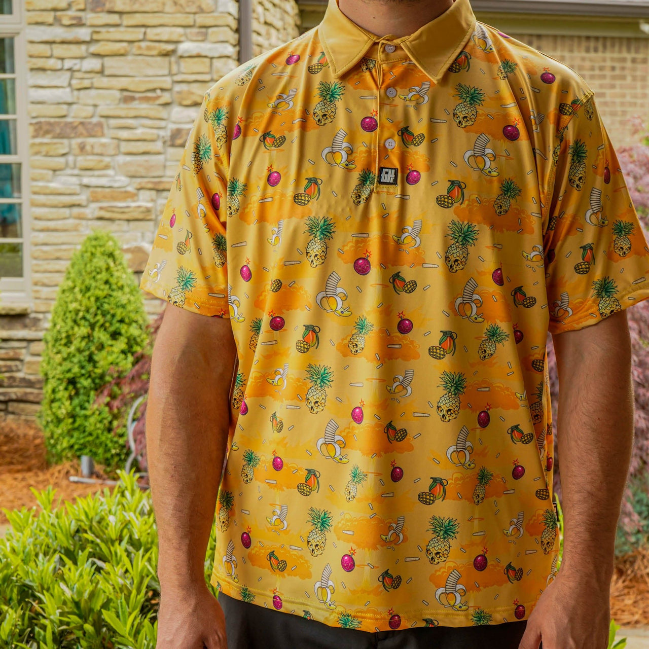 Fruit War - Size L, XL ONLY Golf Polo Greater Half