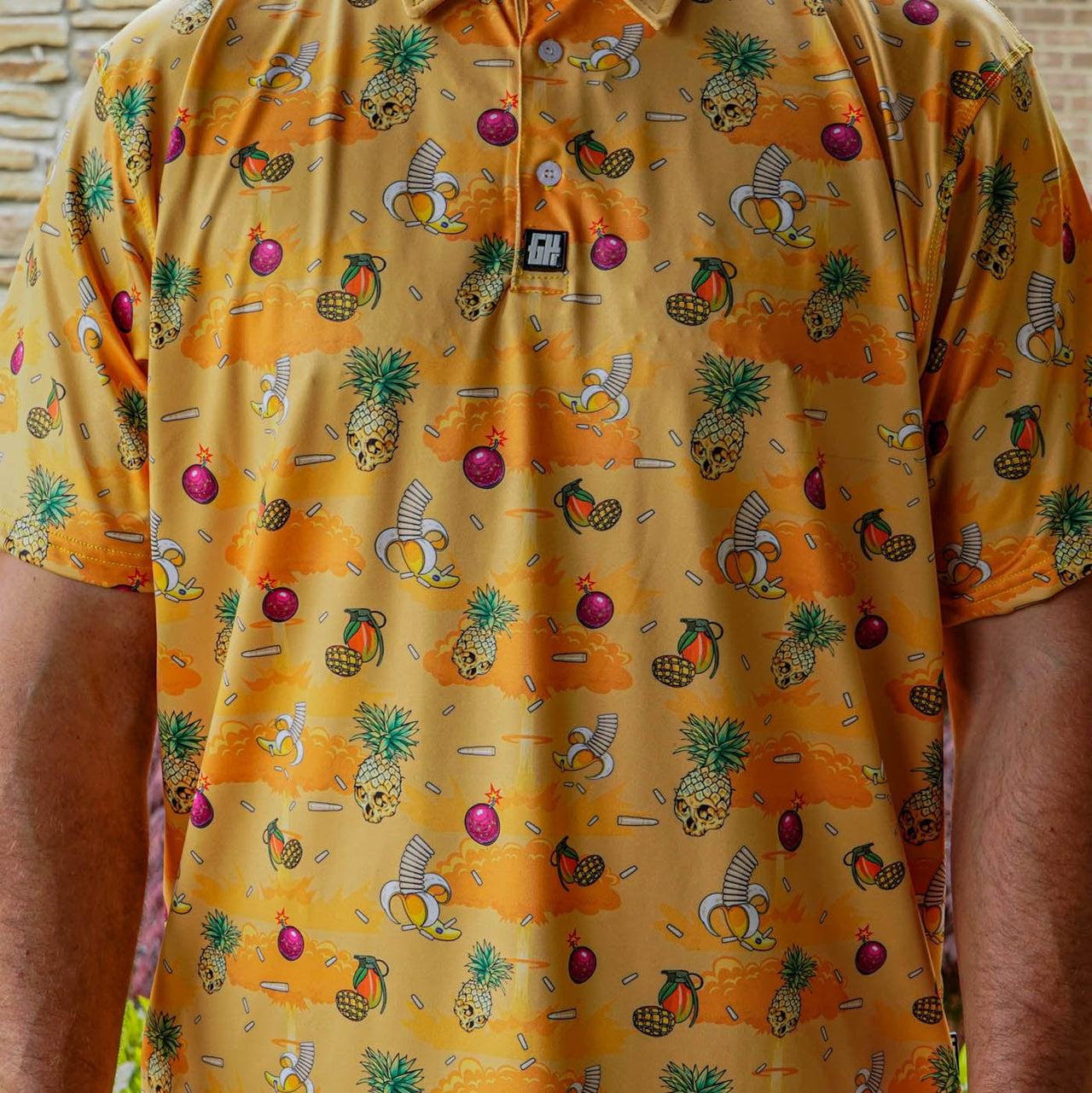Fruit War - Size L, XL ONLY Golf Polo Greater Half