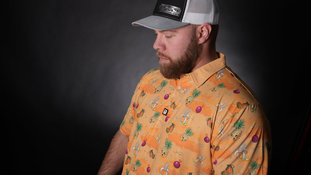 Fruit War - Size L, XL ONLY Golf Polo Greater Half