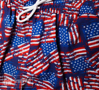 Thumbnail for Distressed American Flag Swim Trunks - Greater Half