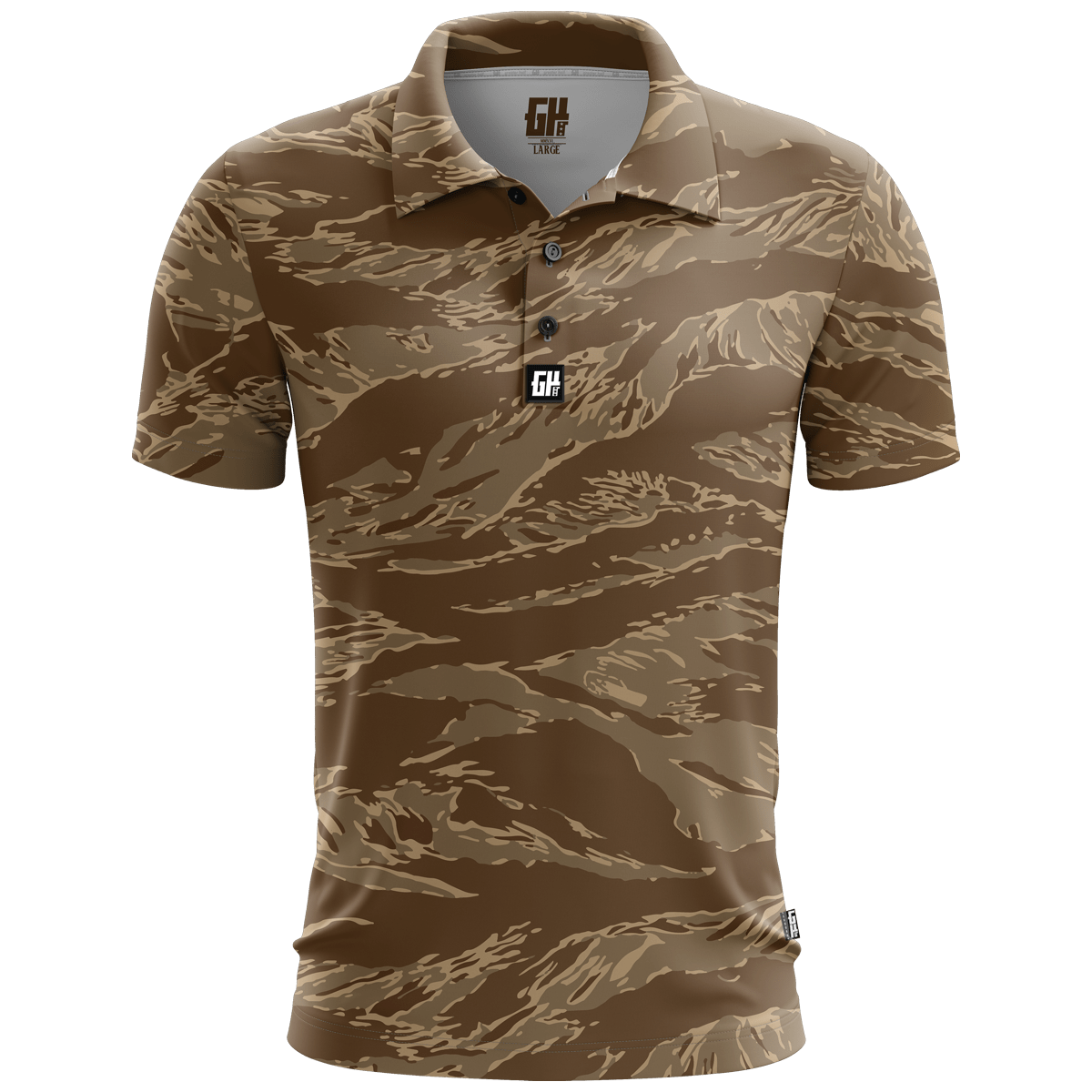Desert Tiger - Size S ONLY Golf Polo Greater Half
