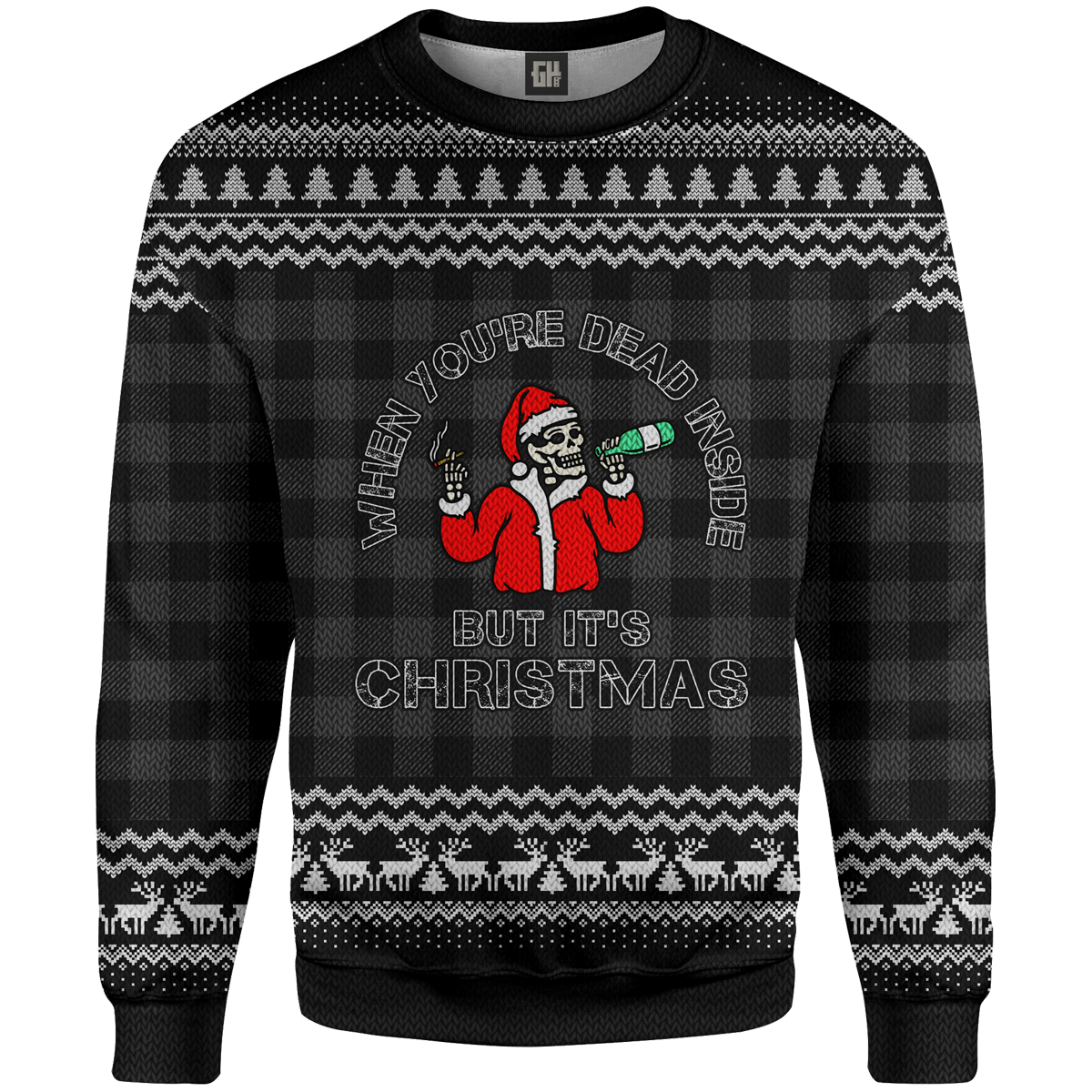 Dead Inside v2 Sweater Greater Half S Black