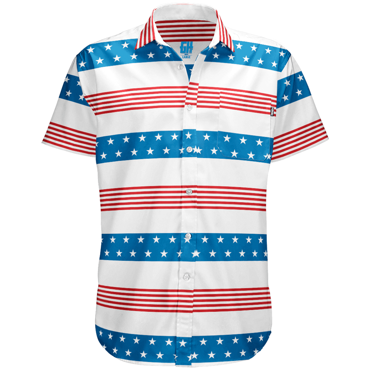 Stripes of Glory Button Down - Size S, 3XL, 4XL ONLY Button Down Greater Half S
