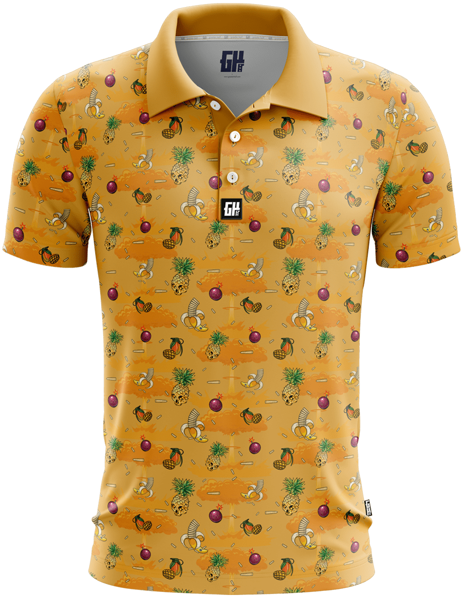 Fruit War - Size L, XL ONLY Golf Polo Greater Half
