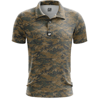 Thumbnail for Woodland Digital Camo - Size S ONLY Golf Polo Greater Half S