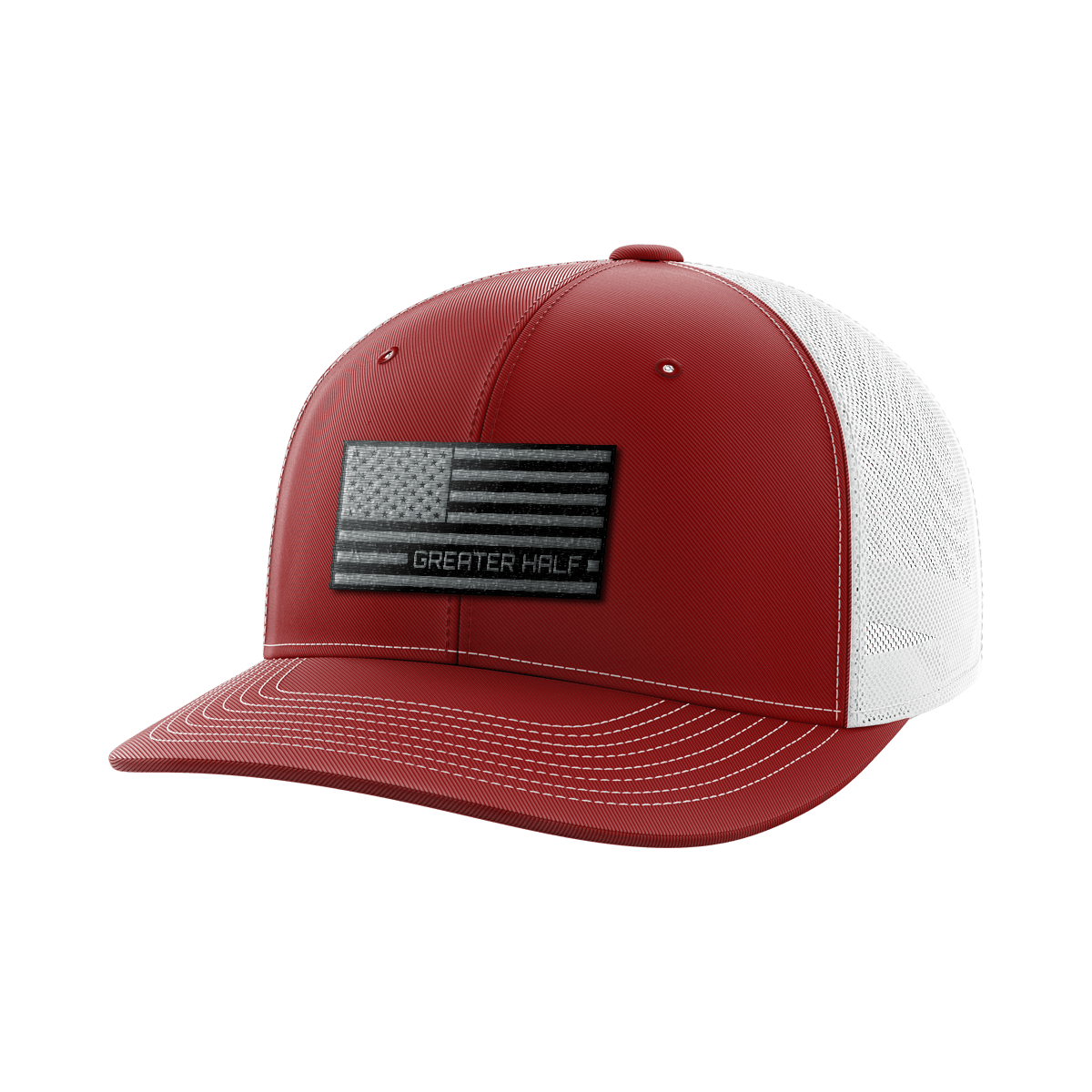 USA Black Flag Woven Patch Hat - Greater Half