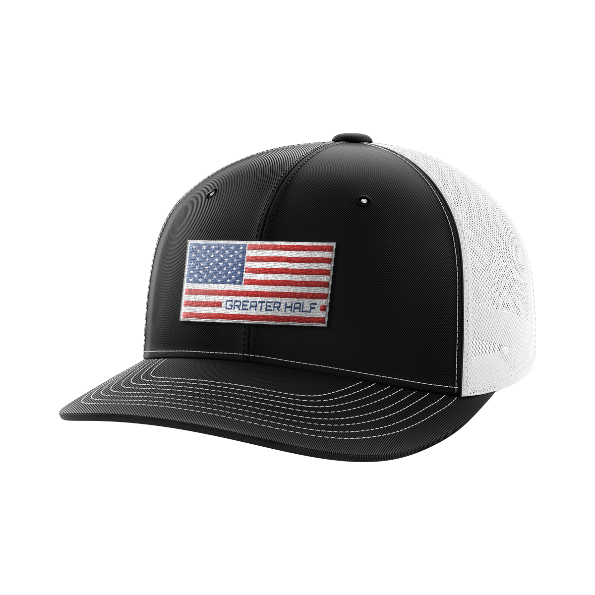 USA Flag Woven Patch Hat - Greater Half