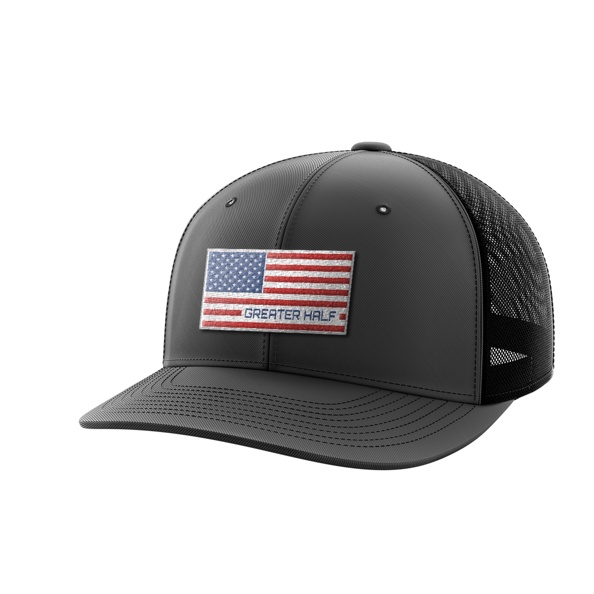 USA Flag Woven Patch Hat - Greater Half